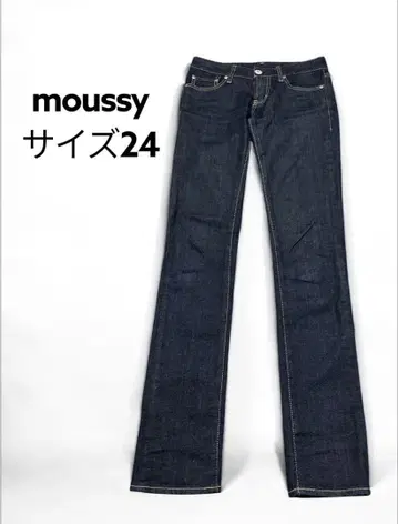 moussy 스키니 데님 사이즈 24 레오파드 무늬 택
