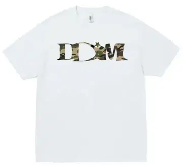 DDIM 카모플라쥬 로고 화이트 티셔츠