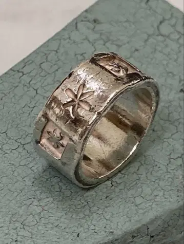 [I-4] SILVER /10g /13호 백합 앤티크 가공 반지