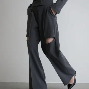 조세 문 슬릿 컷 팬츠