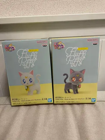 반다이 Fluffy Puffy 세일러문 루나 아르테미스 2개 세트