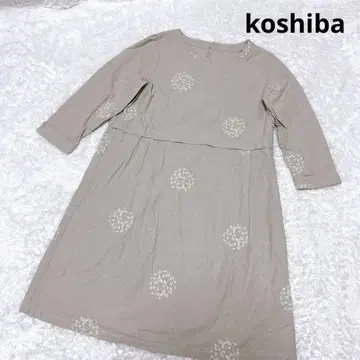 koshiba 꽃무늬 자수 코튼 원피스 어스 컬러