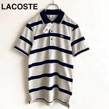 미사용 새상품 라코스테(LACOSTE) 보더 피케 셔츠 마린 S