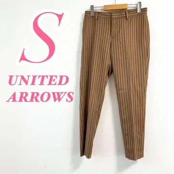 UNITED ARROWS 테이퍼드 팬츠 S 브라운 오피스 캐주얼