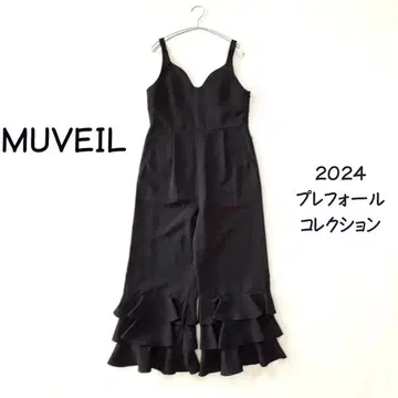 컨디션 최상 24SS MUVEIL 티어드 살로펫 와이드 프릴 34 블랙