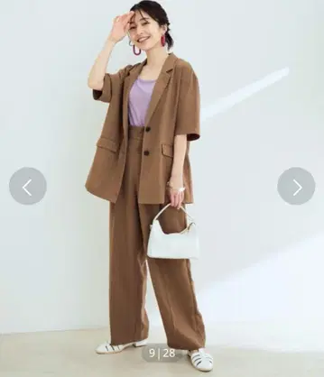 브라운 셋업 여성용