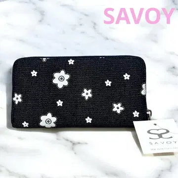 미사용 새상품 SAVOY 사보이 장지갑 여성용 지갑 꽃무늬