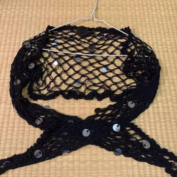 ANNASUI 블랙 볼레로 스팽글