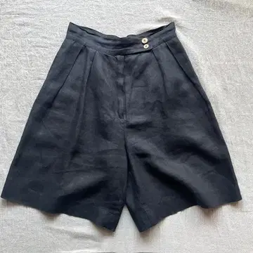 SONIA RYKIEL 프랑스제 썸머 팬츠 하프 팬츠 린넨 블랙