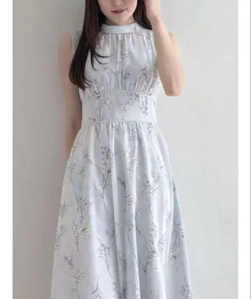 MERCURYDUO 꽃무늬 백 레이스업 원피스