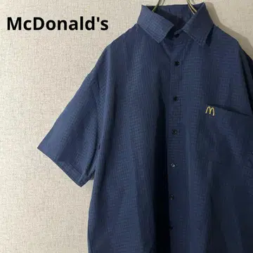 McDonald's 맥도날드 반팔 셔츠 원포인트 로고 체크