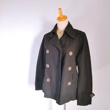 블랙 더블 브레스트 자켓 M