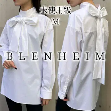 2 미사용급! 브렌헤임 2way 리본 보타이 셔츠 블라우스 화이트 M