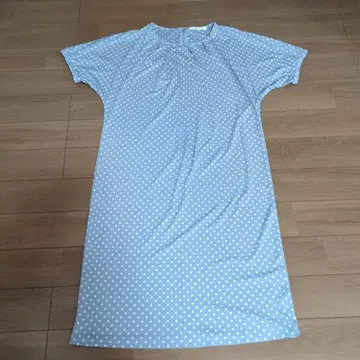 하나에모리 물방울 패턴 반팔 원피스 40 일본제