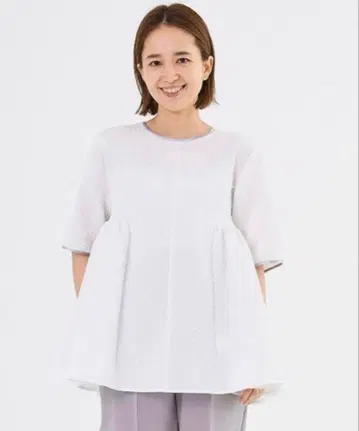 yori 후쿠레 사이드 개더 블라우스 화이트 36