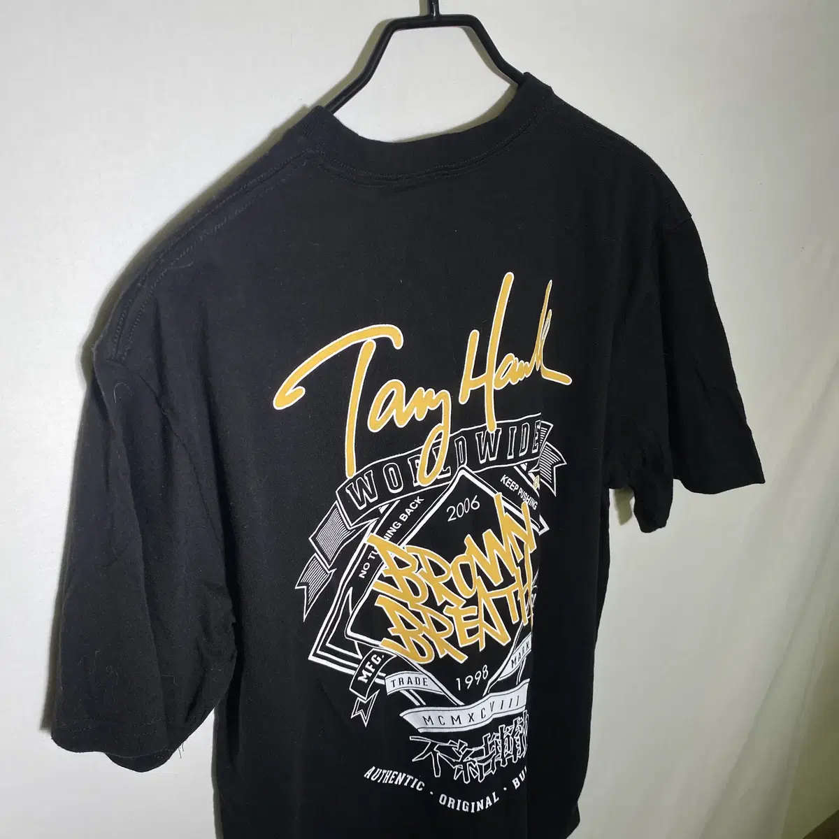 Tシャツ・カットソー BROWNBREATH PROOF RINGER TEE CREAM BJMMST016CR ELURON エルロン Do the right thing tee｜BORN FREE ONLINE SHOP