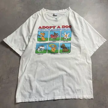 90s crazy shirts 개 아트 예술 vintage T-shirt