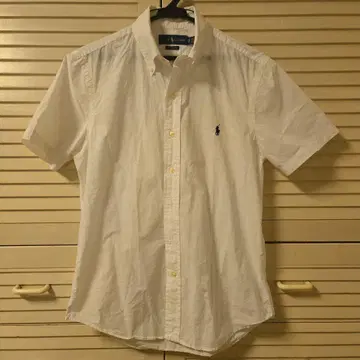 Ralph Lauren 반팔 버튼 다운 셔츠 XS 화이트