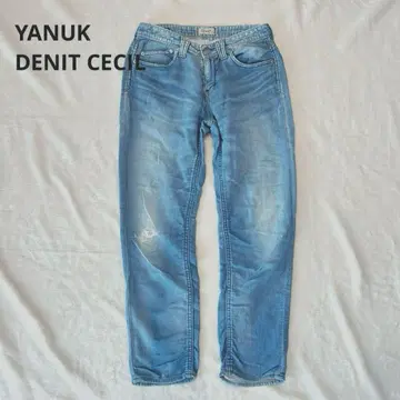 YANUK 야누크 DENIT CECIL 23인치 데미지 가공 일본제