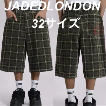 인기 아이템! JADED LONDON 체크 무늬 숏팬츠 32 사이즈