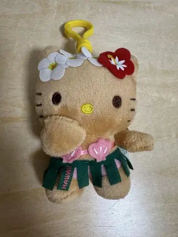 하와이안 스타일 헬로키티 봉제 인형 하와이 일광화상 키티