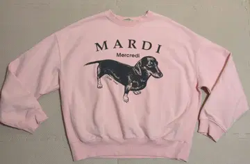 Mardi Mercredi 닥스훈트 프린트 트레이닝복