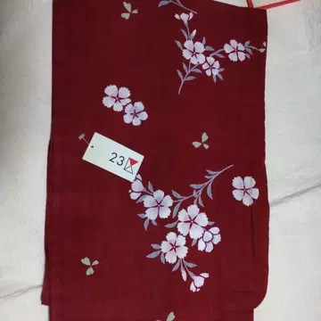 23구 나데시코 패턴 빨간색 유카타 미사용 새상품