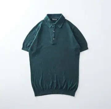 JOHN SMEDLEY 다크 그린 피케 셔츠