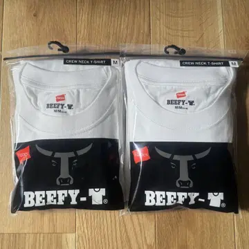 Hanes BEEFY-T M 사이즈 2장 세트 비피 화이트 흰색 반팔