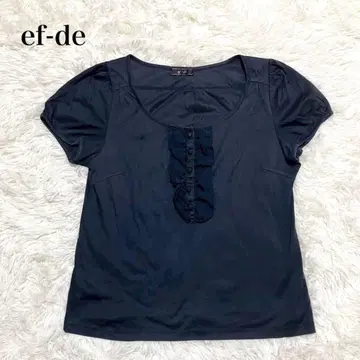 에프데 반팔 티셔츠 컷소 프릴 디자인 심플 캐주얼 돌려입기