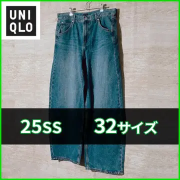 유니클로 배기 커브 청바지 32 사이즈 67 블루
