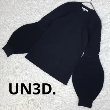 거의 미사용 Ans 리드 UN3D. 벌룬 슬리브 니트 탑
