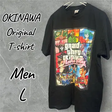 OKINAWA 오리지널 티셔츠 드래곤볼 디자인 남성용 L 사이즈