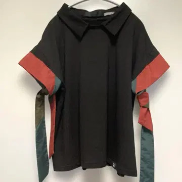 MICALLE MICALLE 이종 소재 믹스 셔츠