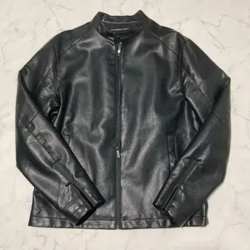 새상품급 자라 ZARA 인조 가죽 싱글 라이더 자켓 블랙 L