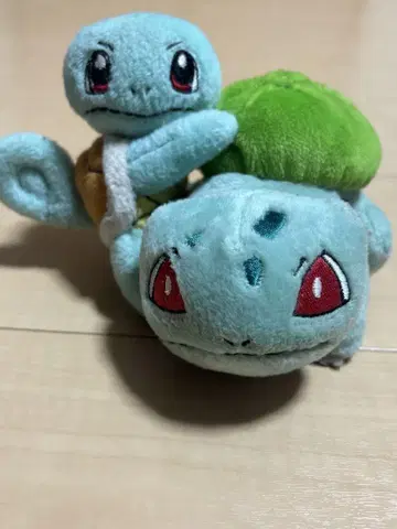 포켓몬 페어 봉제 인형 꼬부기(제니카메) & 옐로(푸시키다네)