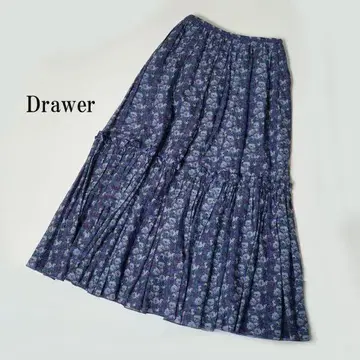 드로어 Drawer 꽃무늬 LIBERTY 리버티 스커트 36 S