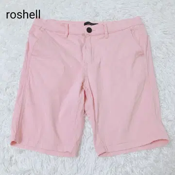 로셸 하프 팬츠 핑크 L 사이즈 바지 숏 팬츠 캐주얼