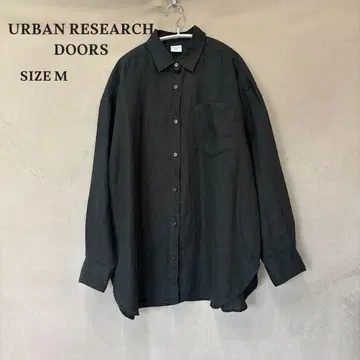 URBAN RESEARCH DOORS 린넨 와이드 셔츠 블랙 M