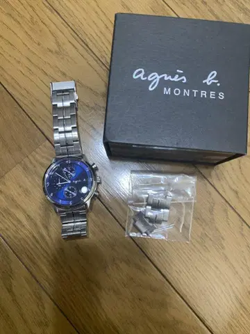 agnis b. 손목시계 크로노그래프 블루