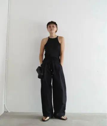시마무라 히데카 콜라보 볼륨 배럴 팬츠 L T 온라인 한정판