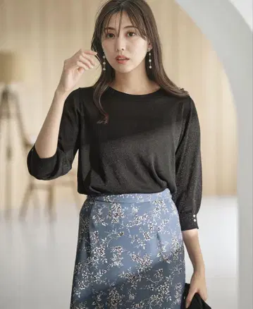 애니시스 세탁 가능한 라메 풀오버