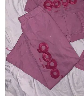 9090 girl OG Logo Glitter Sweatpants 핑크