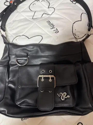 기보스 뱀 뼈 벨트 어깨 가방