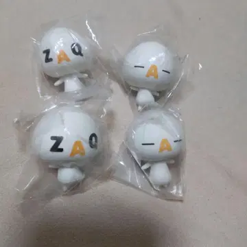 ZAQ 화이트 컬러 캐릭터 마스코트 4종 세트