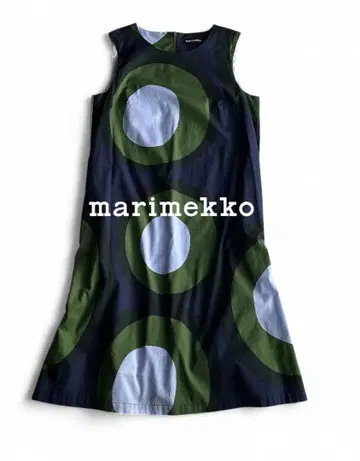 마리메꼬 marimekko 시원한 클라바 패턴 프린트 원피스 네이비