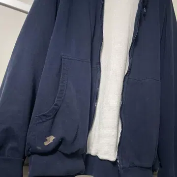 80s 90s 빈티지 지퍼 후드티 뒷면 보온 내장 페인트 야마다 렌