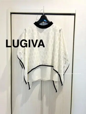 LUGIVATOKYO 바이컬러 케이프 블라우스 로우 파지 루기바 야마다야