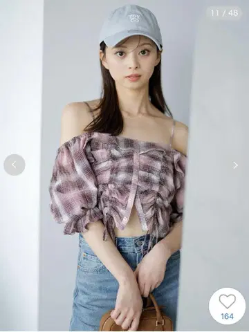 크롭 바리 에브라 블라우스