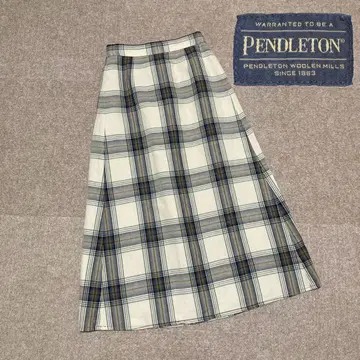 Pendleton 펜들턴 체크 무늬 플레어 스커트